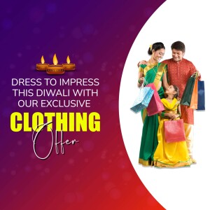Family shopping for Diwali with clothing offers