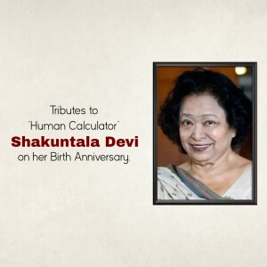 Shakuntala Devi - Human Calculator Marketing Image For Google Business Profile