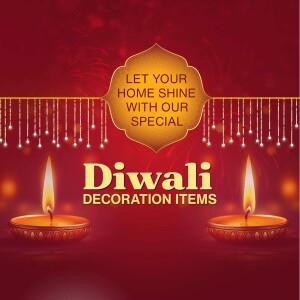Diwali Decoration Offer Poster For Google Business Profile