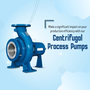 Blue centrifugal process pump for industrial applications