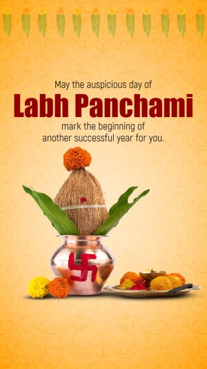 Labh Panchami Greetings Social Media Post For LinkedIn