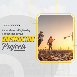 Construction workers overseeing a project at sunset