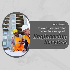 Two engineers reviewing blueprints at a construction site.