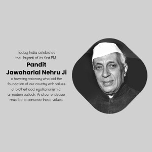 Jawaharlal Nehru Jayanti Business Poster For Threads