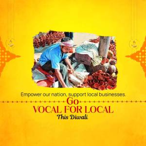 Go Vocal For Local - Diwali Campaign Marketing Image For Twitter
