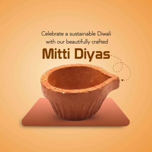 Sustainable Diwali With Mitti Diyas Flyer For Threads