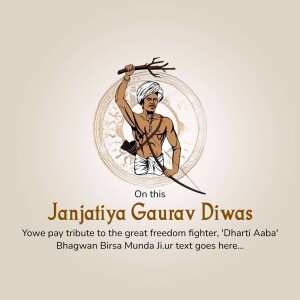 Janjatiya Gaurav Diwas - Birsa Munda Graphic For Threads