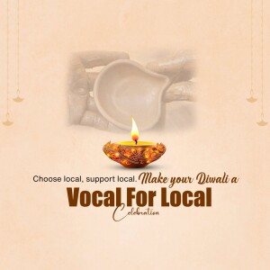 Vocal For Local Diwali Poster For LinkedIn