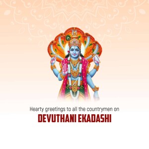 Devuthani Ekadashi Greetings Creative Design For Twitter