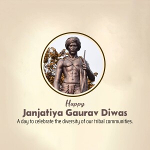 Janajatiya Gaurav Divas - Birsa Munda Template For Google Business Profile