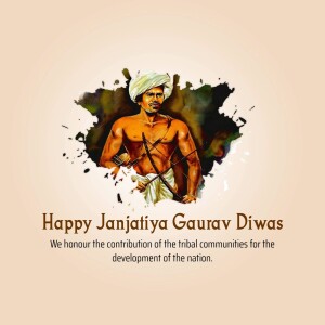 Happy Janjatiya Gaurav Diwas Graphic For LinkedIn