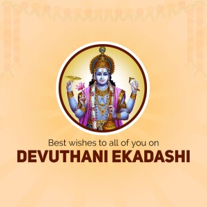 Devuthani Ekadashi Greetings Advertisement For Google Business Profile