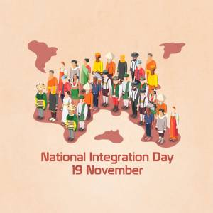 National Integration Day Illustration Artwork For Pinterest