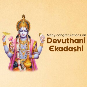 Devuthani Ekadashi Greetings Creative Design For Telegram