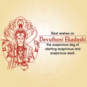 Devuthani Ekadashi Greetings Template For WhatsApp