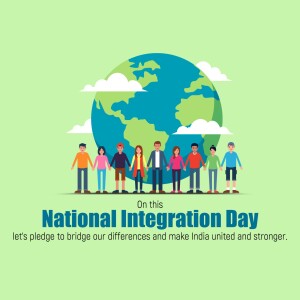 National Integration Day Banner For LinkedIn