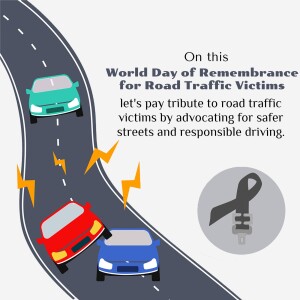 World Day Of Remembrance For Road Traffic Victims Promotional Banner For Telegram