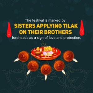 Raksha Bandhan - Sisters Applying Tilak Business Poster For LinkedIn