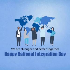 National Integration Day Celebration Marketing Image For LinkedIn