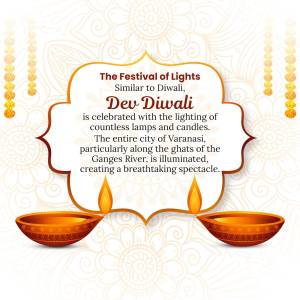 Dev Diwali - Festival Of Lights Flyer For Threads