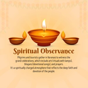 Spiritual Observance - Varanasi Aarti Image For Threads