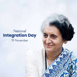 Indira Gandhi On National Integration Day Graphic For Instagram