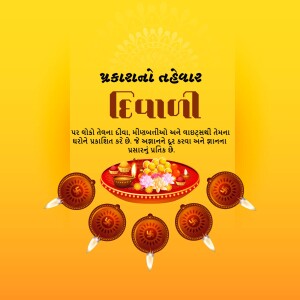 Diwali celebration with lamps and sweets