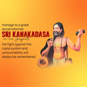 Sri Kanakadasa Jayanti Business Poster For X