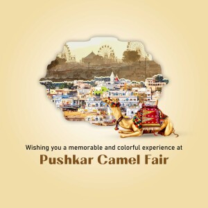 Pushkar Camel Fair Greetings Branding Post For WhatsApp