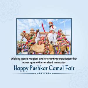 Happy Pushkar Camel Fair Poster For Telegram
