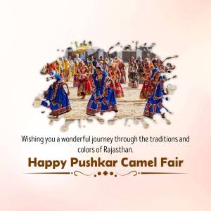 Happy Pushkar Camel Fair Poster For LinkedIn