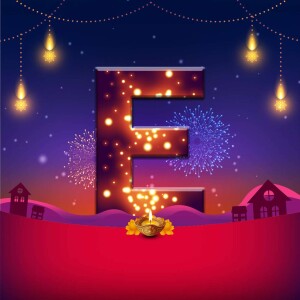 Diwali Celebration - Letter E Banner For Pinterest