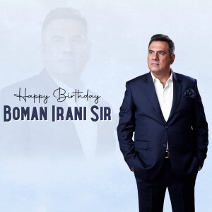 Boman Irani birthday greeting with a portrait of the actor.