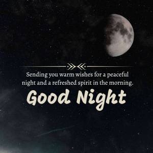 Good night image with moon and stars