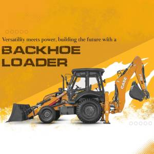 Orange and black Case backhoe loader construction equipment