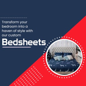 Image of custom bed sheets with a stylish bedroom setting.