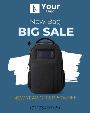 Black backpack with LED display on sale for New Year