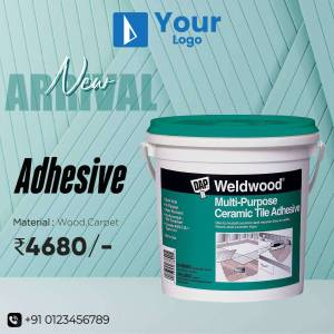 Weldwood Multi-Purpose Ceramic Tile Adhesive in a green bucket