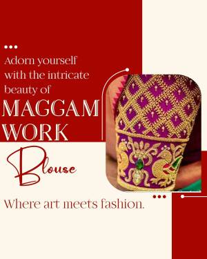 Close-up of a purple MAGGAM work blouse sleeve