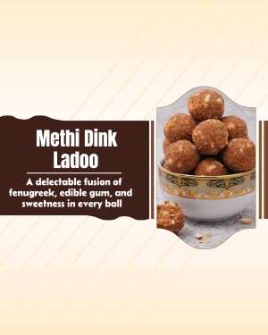 Close-up of Methi Dink Ladoo in a bowl