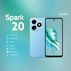 Tecno Spark 20 phone with specifications