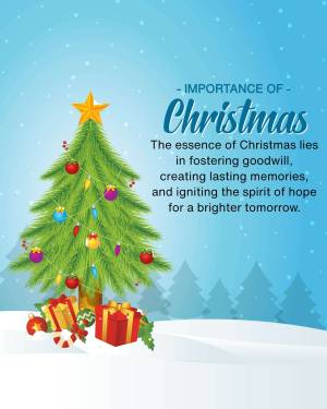 Christmas tree with gifts and a message about the spirit of Christmas