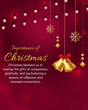 Christmas decorations with text 'Importance of Christmas'