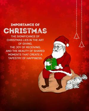 Illustration of Santa Claus with a gift, emphasizing the significance of Christmas