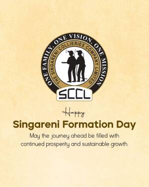 Singareni Collieries Company Limited Formation Day logo and message
