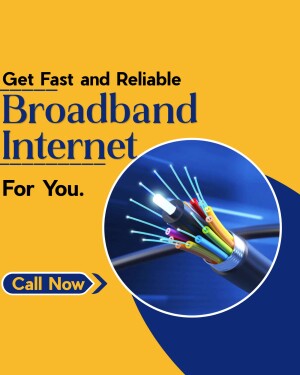 Advertisement for fast and reliable broadband internet service