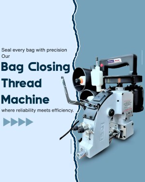 Industrial bag closing machine for precise sealing