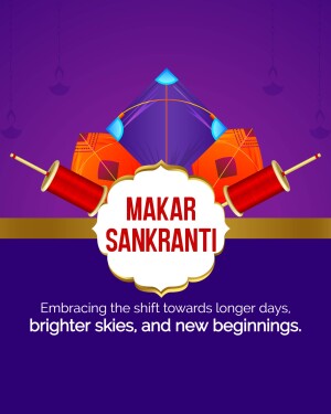 Makar Sankranti kite festival illustration with kites and reels