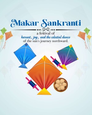 Colorful kites and sweets celebrating Makar Sankranti