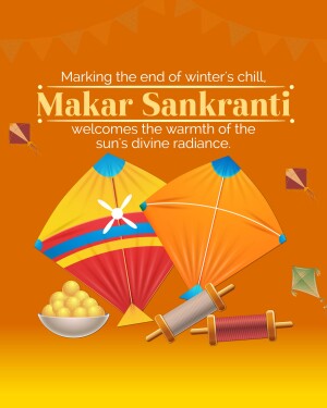 Makar Sankranti festival with kites and sweets